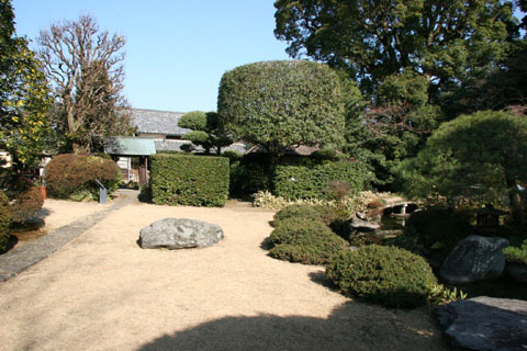 旧廣瀬邸中庭　　広い庭の一部