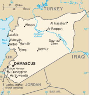 シリアの地図　